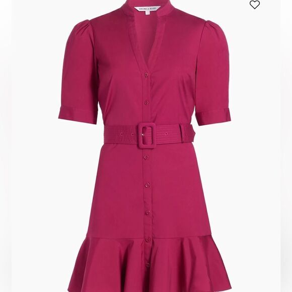 NWT Veronica Beard Molly Cotton-Blend Belted Minidress size 2 - Picture 1 of 7